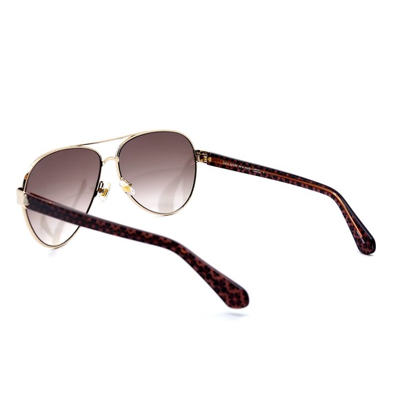 NEW KATE SPADE GENEVA/S EYR GOLD PINK AVIATOR WOMEN'S SUNGLASSES - Picture 5 of 13